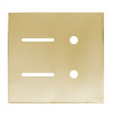 Placa p/ 2 Interruptores + 2 Furos 4x4 - Novara Glass Dourado